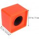 Orange ABS Mic Microphone Interview Square Logo Flag Station
