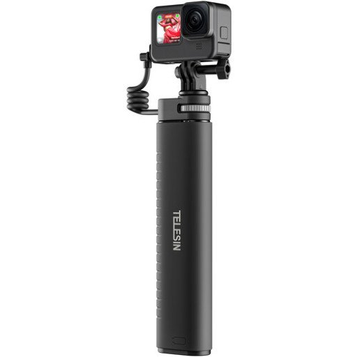 TELESIN Rechargeable Selfie Stick for Action Cameras & Smartphones