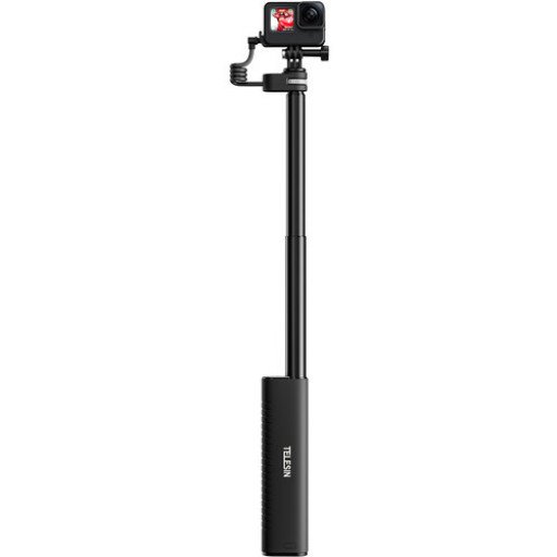 TELESIN Rechargeable Selfie Stick for Action Cameras & Smartphones
