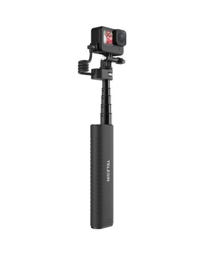 TELESIN Rechargeable Selfie Stick for Action Cameras & Smartphones