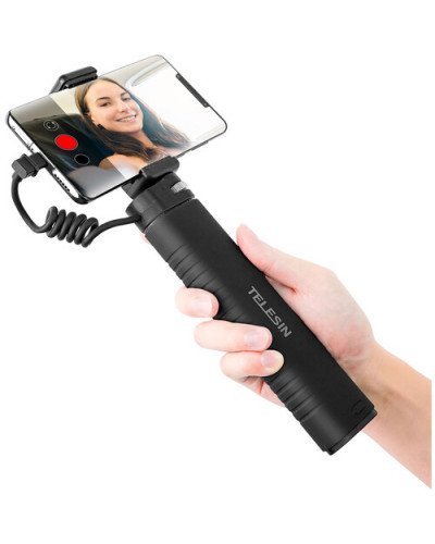 TELESIN Rechargeable Selfie Stick for Action Cameras & Smartphones