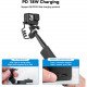 TELESIN Rechargeable Selfie Stick for Action Cameras & Smartphones