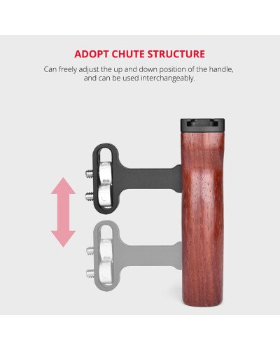 Universal Camera Cage Wooden Handle Left/Right Side Hand Grip