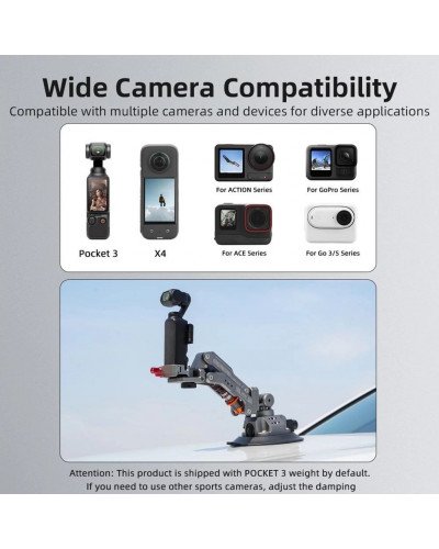 Car Shock Mount For DJI Osmo Pocket 3 Vehicle Shock Absorption Bracket
