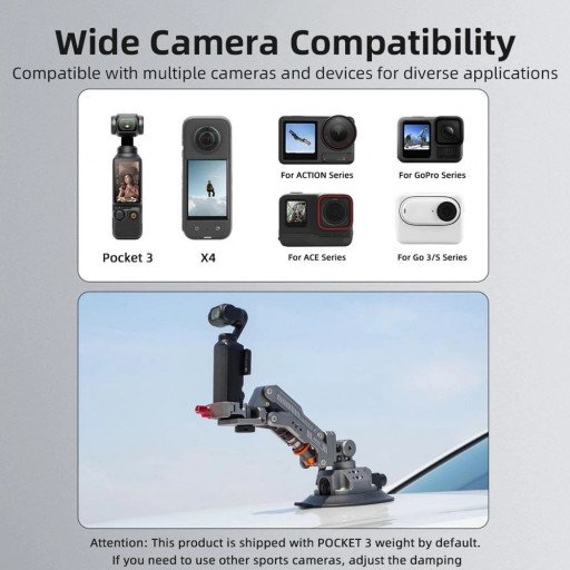 Car Shock Mount For DJI Osmo Pocket 3 Vehicle Shock Absorption Bracket
