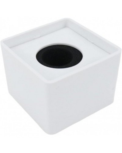 Microphone Interview Handheld Adapter with Foam and Square Cube White