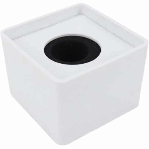 Microphone Interview Handheld Adapter with Foam and Square Cube White