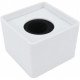 Microphone Interview Handheld Adapter with Foam and Square Cube White