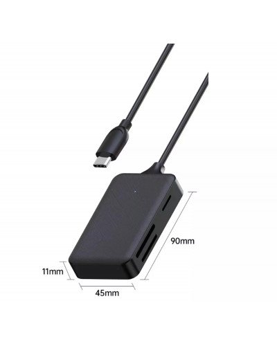 4in1 USB/Type C SD Micro SD TF CF MS Memory Card Reader Adapter