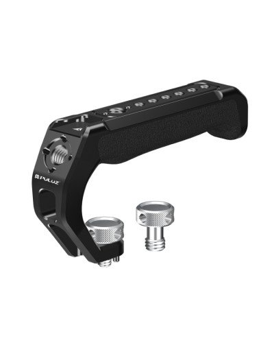 PULUZ Arri Metal Silicone Top Handle with Cold Shoe Mount for Mirrorless Camera Cage Stabilizer