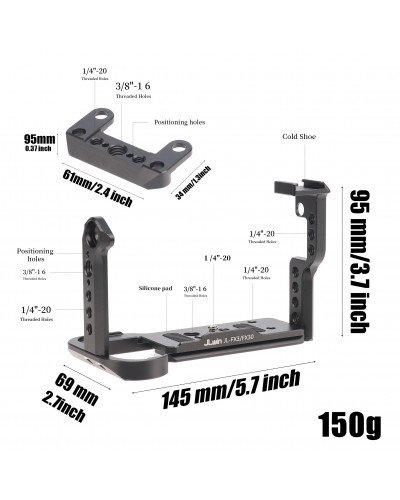 Camera Cage with NATO Rail 1/4″ 3/8″ Hole for Sony FX3 FX30 ILME-FX30