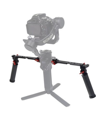 Stabilizer Dual Handle Grip Extension Arm Adjustable Light Monitor Bracket Stand For RS2/RSC2/RS3 Mini/RS3/RS4 Pro