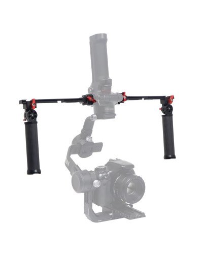 Stabilizer Dual Handle Grip Extension Arm Adjustable Light Monitor Bracket Stand For RS2/RSC2/RS3 Mini/RS3/RS4 Pro