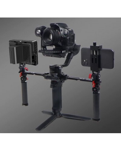 Stabilizer Dual Handle Grip Extension Arm Adjustable Light Monitor Bracket Stand For RS2/RSC2/RS3 Mini/RS3/RS4 Pro Stabilizer Dual Handle Grip Extension Arm Adjustable Light Monitor Bracket Stand For RS2/RSC2/RS3 Mini/RS3/RS4 Pro