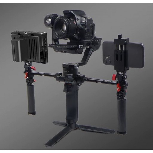 Stabilizer Dual Handle Grip Extension Arm Adjustable Light Monitor Bracket Stand For RS2/RSC2/RS3 Mini/RS3/RS4 Pro