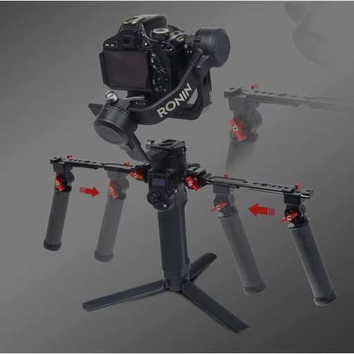 Stabilizer Dual Handle Grip Extension Arm Adjustable Light Monitor Bracket Stand For RS2/RSC2/RS3 Mini/RS3/RS4 Pro
