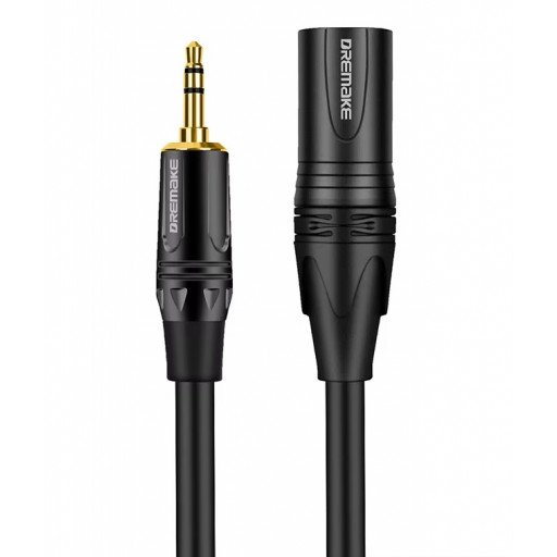 XLR Male To 3.5mm Cable Unbalanced Male XLR To 1/8 Inch Stereo Jack Aux Microphone Cable 3M