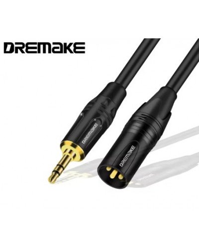 XLR Male To 3.5mm Cable Unbalanced Male XLR To 1/8 Inch Stereo Jack Aux Microphone Cable 1M