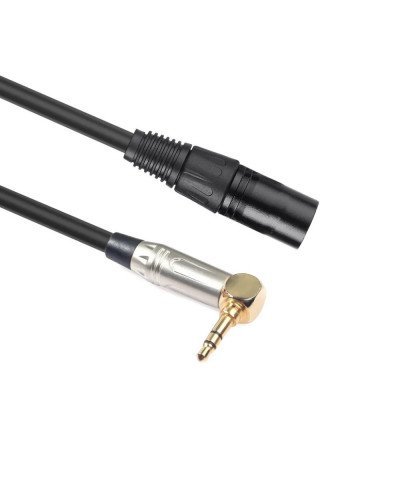 XLR Male to 3.5mm Adapter Cable 30cm Right Angle Microphone Cable