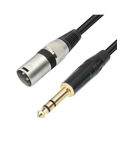 XLR Male To 6.5mm 1/4" TRS Male to XLR Male Balanced Audio Cable 5M