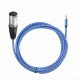 XLR Male To 3.5mm Stereo Plug to XLR 3Pin Male Aluminium Alloy Case Cable for Sound Card 3M