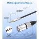 XLR Male to 3.5mm Cable Unbalanced Mini Jack 1/8 inch to XLR Male Adapter Microphone Cable 3M