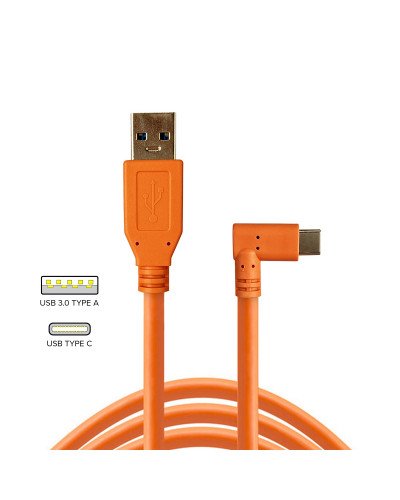 USB 3.0 to Type-C High-Visibility Orange Cable 1.5M