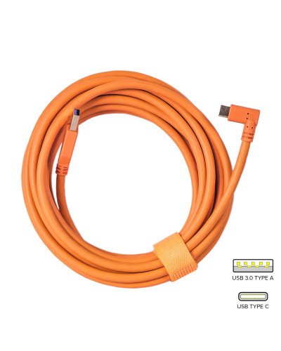 USB 3.0 to Type-C High-Visibility Orange Cable 1.5M