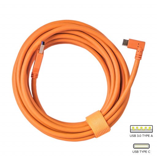 USB 3.0 to Type-C High-Visibility Orange Cable 1.5M