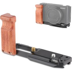 LEFTFOTO ZV-1 II Handgrip L Bracket Wooden Side Handle for Sony ZV-1 II/ZV-1/ZV1F/ZV-1M2/ZV-1 Mark II