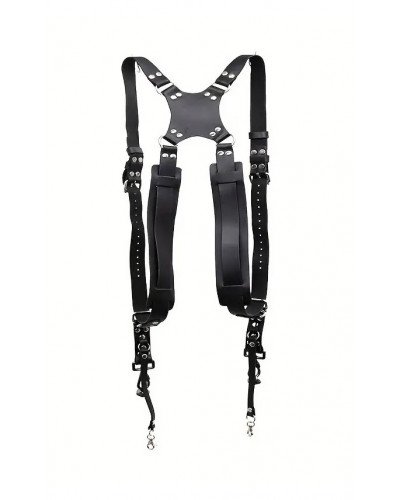 Leather Dual Camera Strap Harness QR Multi Gear Camera Shoulder Adjustable