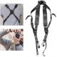 Leather Dual Camera Strap Harness QR Multi Gear Camera Shoulder Adjustable