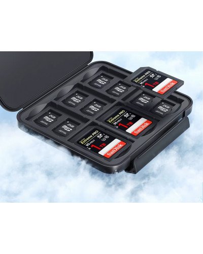 Llano Card Case Holder Water Resistant Anti-Shock Memory Card Case for SD/Micro SD TF Card