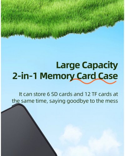 Llano Card Case Holder Water Resistant Anti-Shock Memory Card Case for SD/Micro SD TF Card