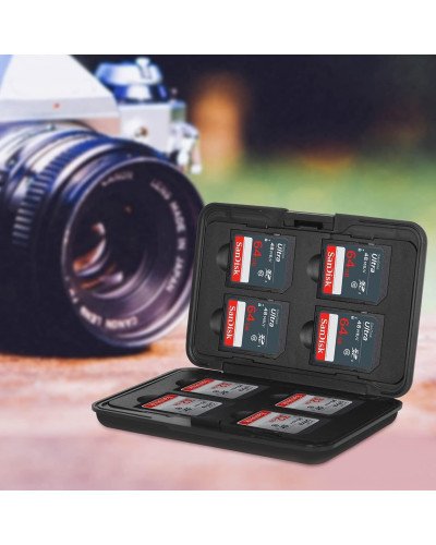 Digital Storage Aluminum Case 8 Slots for SD SDHC MMC Micro SD TF Card
