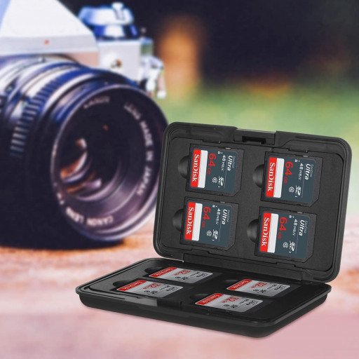 Digital Storage Aluminum Case 8 Slots for SD SDHC MMC Micro SD TF Card