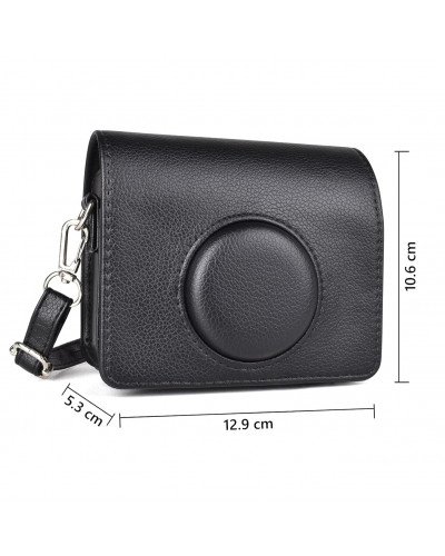 Leather Camera Case for FUJIFILM Instax Mini Evo With Shoulder Strap (Black) Leather Camera Case for FUJIFILM Instax Mini Evo With Shoulder Strap (Black)