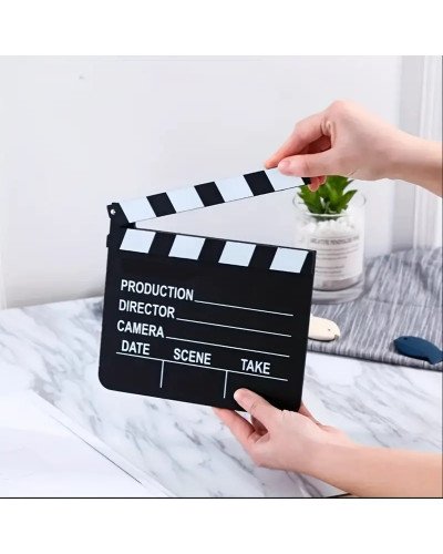 Director Film Movie Cut Action Scene Slateboard Clapper Board 20x18cm