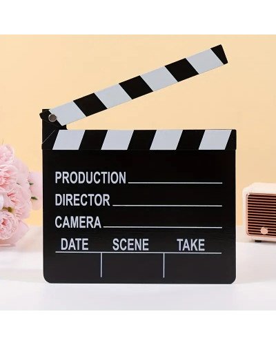 Director Film Movie Cut Action Scene Slateboard Clapper Board 20x18cm