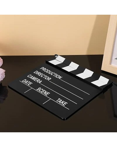 Director Film Movie Cut Action Scene Slateboard Clapper Board 20x18cm