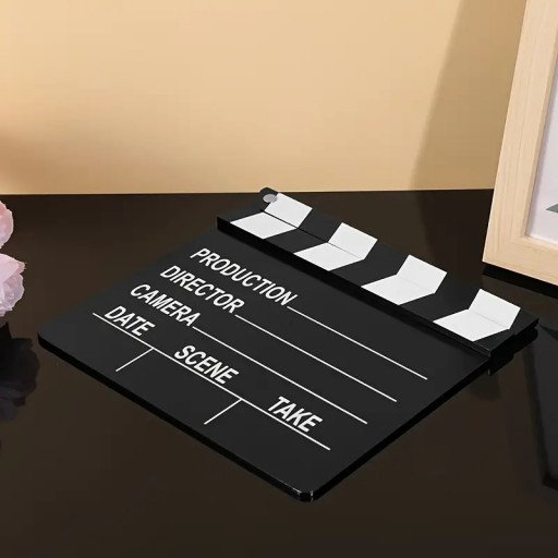 Director Film Movie Cut Action Scene Slateboard Clapper Board 20x18cm