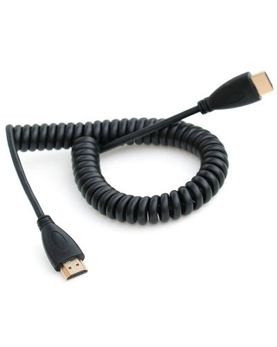 HDMI to HDMI Male Coiled Cable 2M