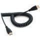 HDMI to HDMI Male Coiled Cable 2M