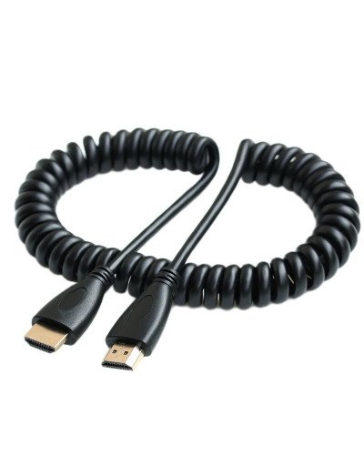 HDMI to HDMI Male Coiled Cable 2M