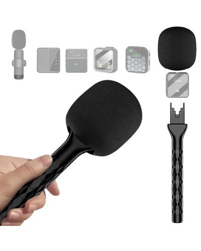Wireless Microphone Handheld Interview Mic Hand Stick