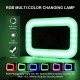 YM-200 RGB Rechargeable 20W Selfie Portable Ring Light Phone Adjustable Fill Ring Light