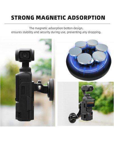 Pocket 3 Magnetic Mount Magnet Bracket Expansion Adapter Holder with Cold Shoe Pocket 3 Magnetic Mount Magnet Bracket Expansion Adapter Holder with Cold Shoe