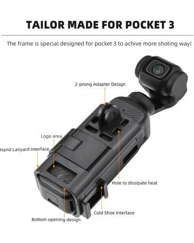 Pocket 3 Magnetic Mount Magnet Bracket Expansion Adapter Holder with Cold Shoe Pocket 3 Magnetic Mount Magnet Bracket Expansion Adapter Holder with Cold Shoe