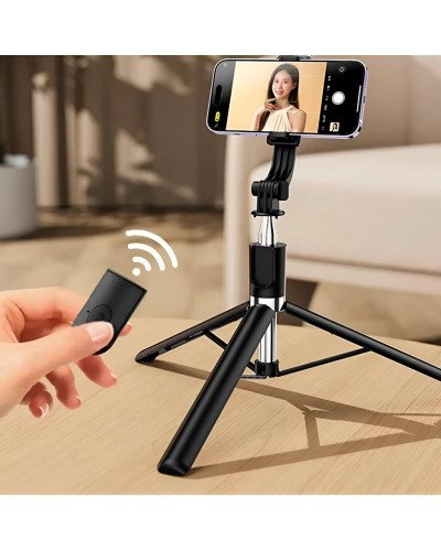 Selfie Stick R1-L with Tripod Stand 67 Inch Long with 7 Section Stable Base Bluetooth Remote