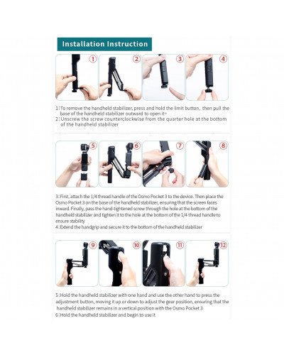 STARTRC Multifunctional 2in1 Stabilizer for DJI Osmo Pocket 3